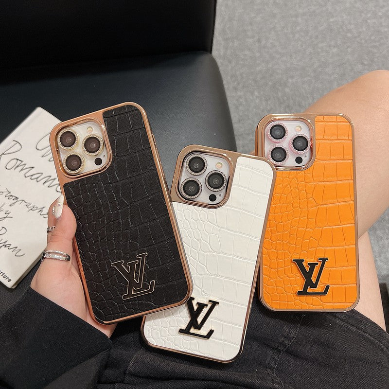 Premium Louis Vuitton Crocodile Pattern Color iPhone Case