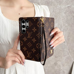 LV MONOGRAM CANVAS LEATHER WALLET SAMSUNG MOBILE PHONE CASE