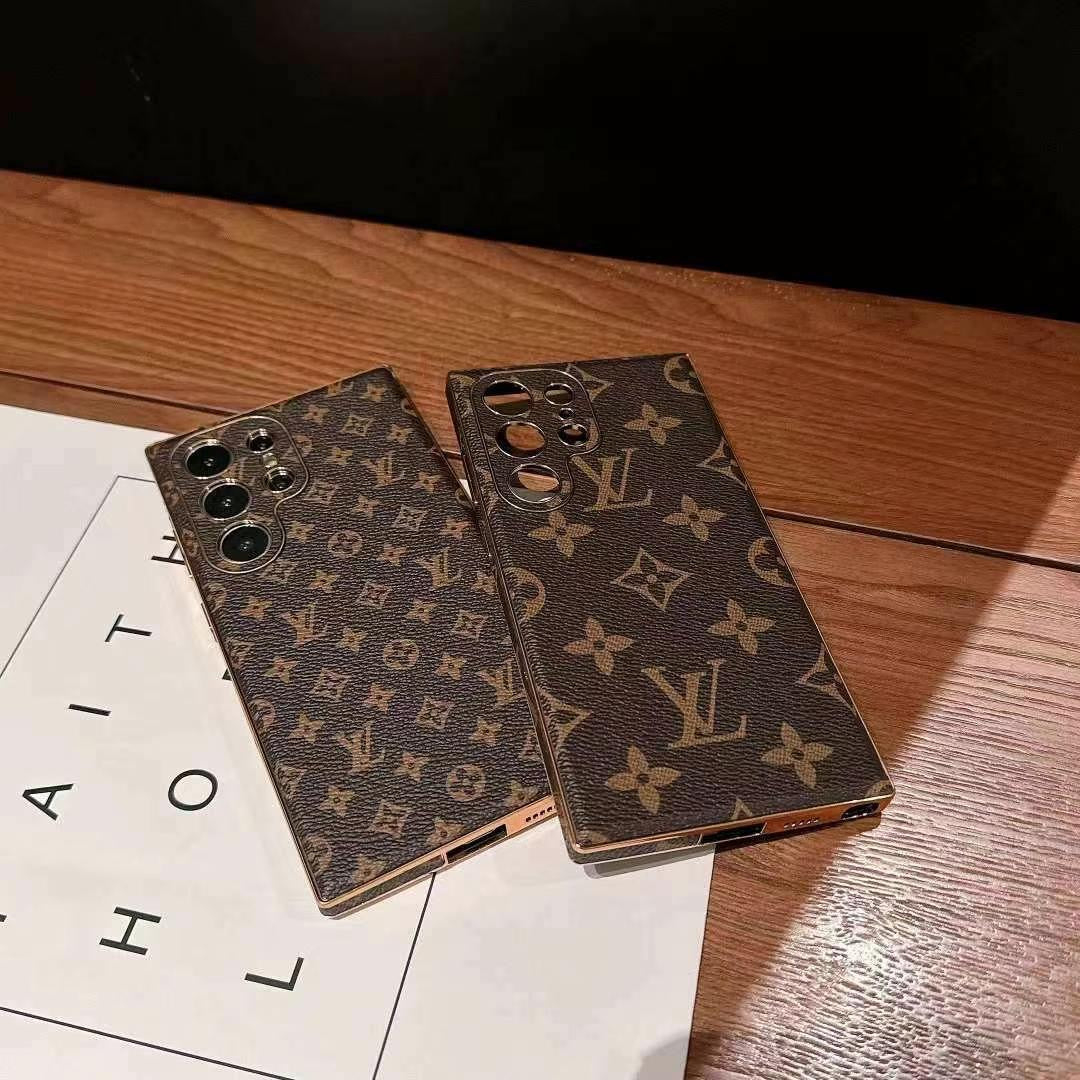 BROWN COLOR LV PHONE CASE FOR SAMSUNG GALAXY