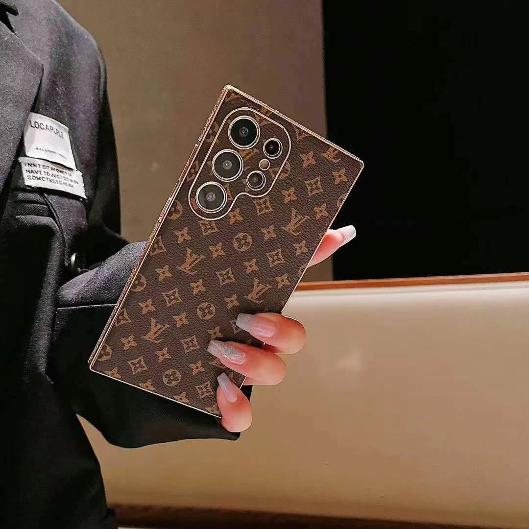 BROWN COLOR LV PHONE CASE FOR SAMSUNG GALAXY