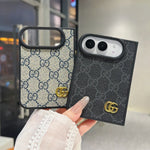 Luxury GG Supreme Monogram Canvas Case for iPhone Duo