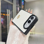 Luxury C Dior Quilted Leather Case with Gold Emblem for iPhone Duo