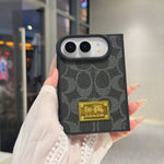 Luxury Premium CH Monogram Canvas Case for iPhone Duo