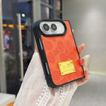 Luxury Premium CH Monogram Canvas Case for iPhone Duo