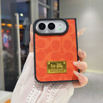 Luxury Premium CH Monogram Canvas Case for iPhone Duo