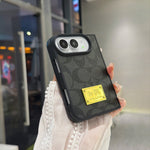 Luxury Premium CH Monogram Canvas Case for iPhone Duo