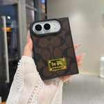 Luxury Premium CH Monogram Canvas Case for iPhone Duo