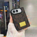 Luxury Premium CH Monogram Canvas Case for iPhone Duo