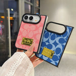 Luxury Premium CH Monogram Canvas Case for iPhone Duo