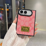 Luxury Premium CH Monogram Canvas Case for iPhone Duo
