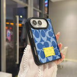 Luxury Premium CH Monogram Canvas Case for iPhone Duo