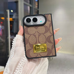 Luxury Premium CH Monogram Canvas Case for iPhone Duo