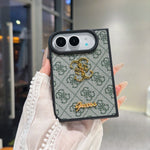 Luxury Guess Monogram Canvas Case for iPhone Duo