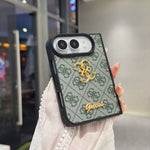 Luxury Guess Monogram Canvas Case for iPhone Duo