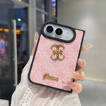 Luxury Guess Monogram Canvas Case for iPhone Duo