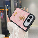 Luxury Guess Monogram Canvas Case for iPhone Duo