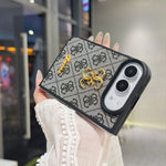 Luxury Guess Monogram Canvas Case for iPhone Duo