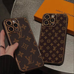 BROWN COLOR LV PHONE CASE FOR IPHONE