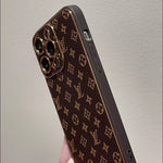 BROWN COLOR LV PHONE CASE FOR IPHONE