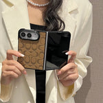 Luxury CH Monogram Canvas Case for iPhone Duo