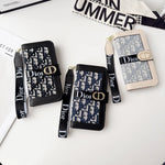 Dior iPhone Case With Card Holder And Wrist Strap