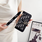 Dior iPhone Case With Card Holder And Wrist Strap