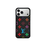 LV Black Multi-Color Monogram MagSafe Case for iPhone 12-17 Series