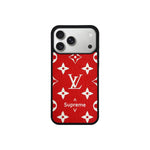 LV Red Monogram MagSafe Case for iPhone 12-17 Series