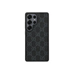 Luxury Monogram Canvas Black Case for Samsung S22-S26 Series