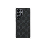 Luxury Monogram Canvas Black Case for Samsung S22-S26 Series