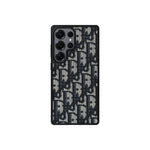 Dior-Inspired Oblique Jacquard Case for Samsung Galaxy S21-S26 Series