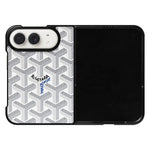 Luxury GYD Monogram Case Logo White for iPhone Duo