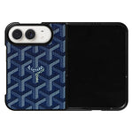 Luxury GYD Monogram Case Logo Blue for iPhone Duo