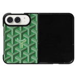 Luxury GYD Monogram Case Logo Green for iPhone Duo