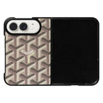 Luxury GYD Monogram Case Logo Beige for iPhone Duo