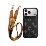 Louis Vuitton Monogram Cardholder Fully Covered Lanyard for iPhone 12-17 Series