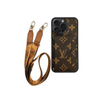 Louis Vuitton Monogram Cardholder Fully Covered Lanyard for iPhone 12-17 Series