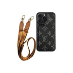 Louis Vuitton Monogram Cardholder Fully Covered Lanyard for iPhone 12-17 Series