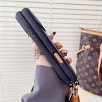 Luxury Monogram Phone Case with Detachable Strap for iPhone 12-17 Series