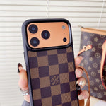 Luxury Monogram Phone Case with Detachable Strap for iPhone 12-17 Series