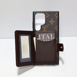 Leather Louis Vuitton Designer Wallet Phone Case for Samsung Galaxy S22-25 Series