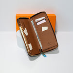 Luxury Louis Vuitton Monogram Long Wallet Zipper Closure