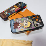 Luxury Monogram Anime Style Case for iPhone 13-17