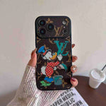 LV with Character Collaboration Phone Case for iPhone 14-18 Pro & Pro Max