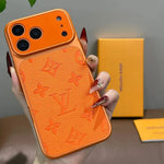 Signature Monogram Embossed Phone Case For iPhone 13-17