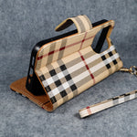 Burberry Phone Case Wallet Style For iPhone 12-17
