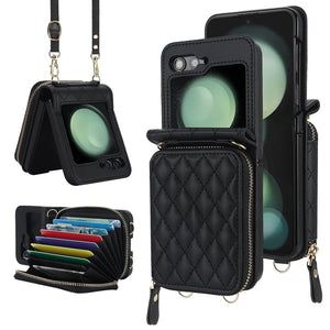 RFID Luxury Crossbody Wallet Case For Galaxy Z Flip