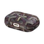 Premium Black GYD Monogram AirPods Case - Stealth Luxury Edition