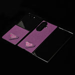 Prada Luxury Purple Leather Case for Samsung Galaxy Z Fold & Z Flip Series