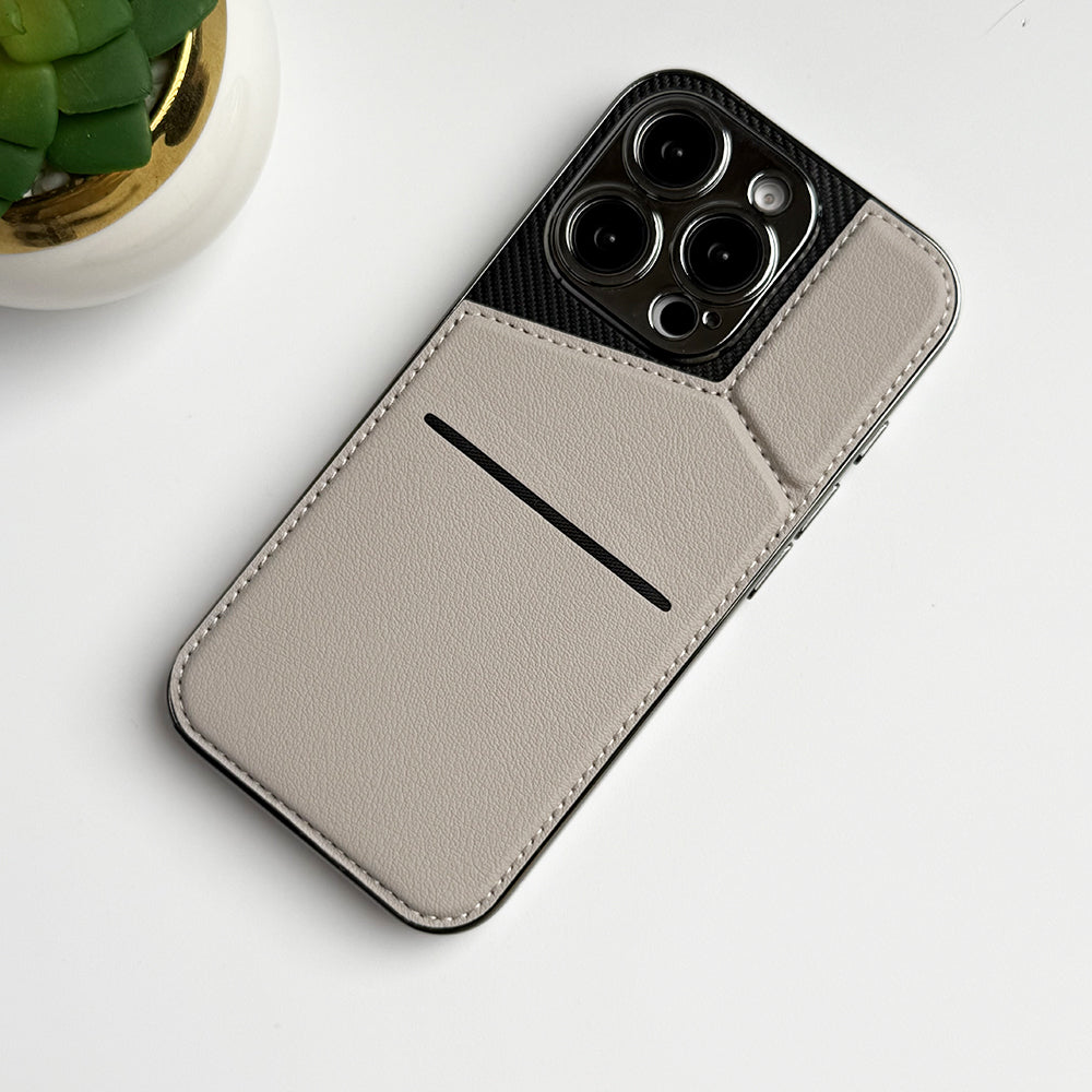 iPhone 16 Series PU Leather Multifunctional Card Holder Case